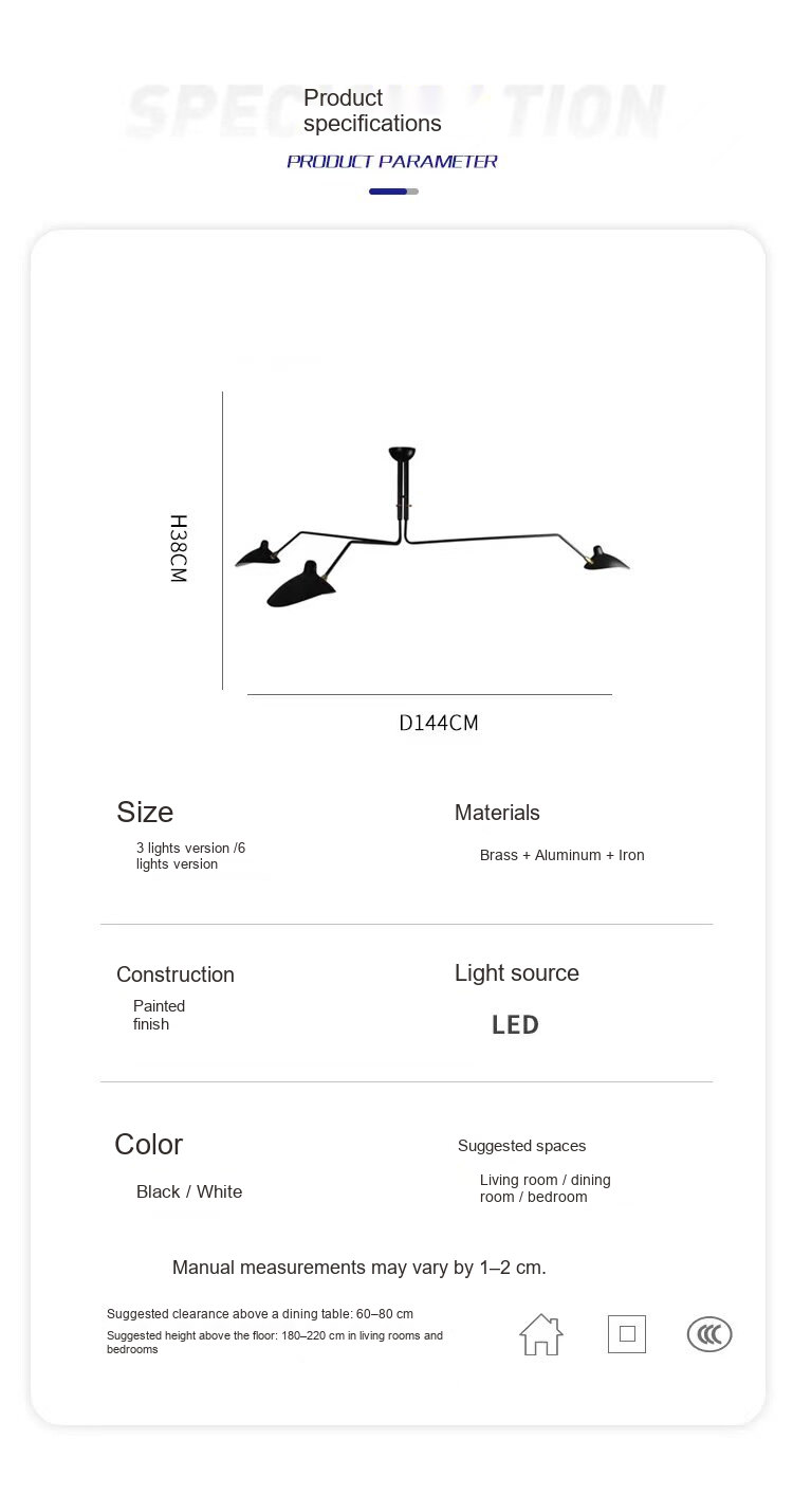 Branching Arm Chandelier — AM0169, view 15