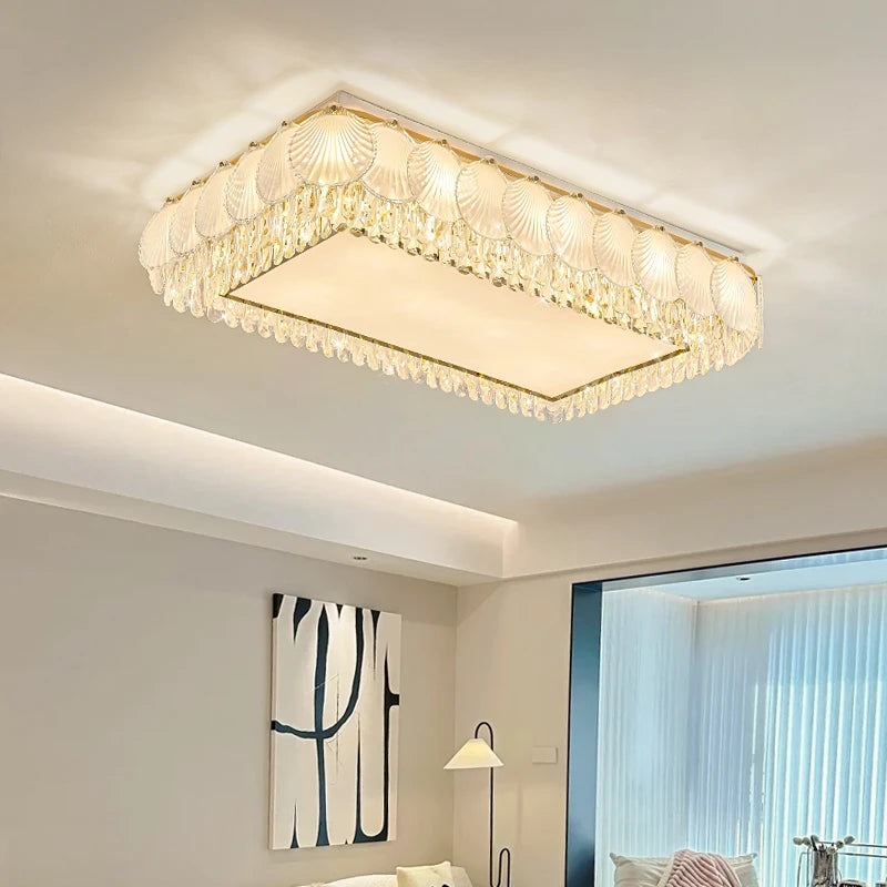AM0105 · French Flush Mount Rectangular Ceiling Light for Bedrooms · 8 Configurations — AM0105, view 2