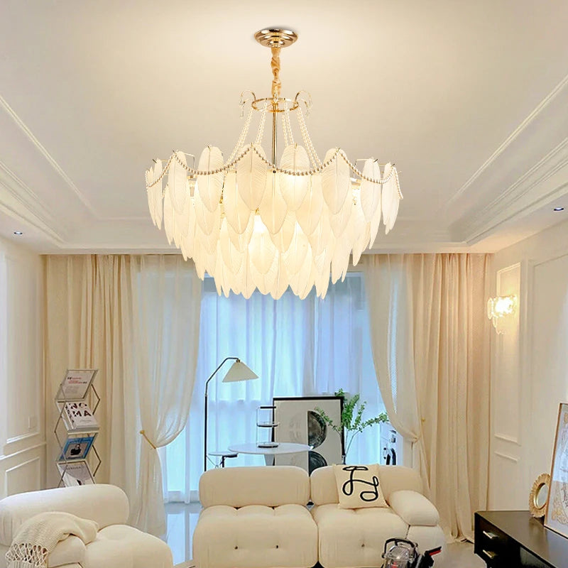 AM0035 · French Cream-Tone Crystal Chandelier for Living Spaces · 5 Configurations — AM0035, view 2