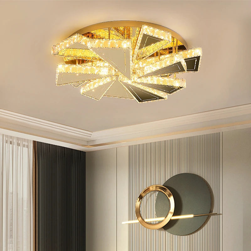 AM0119 · French Flush Mount Square Ceiling Light for Bedrooms · 4 Configurations — AM0119, view 2