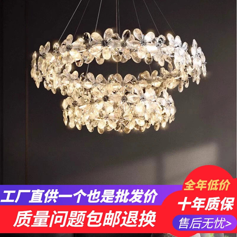 AM0048 · Modern Minimalist Petal Crystal Chandelier for Living Spaces · 5 Configurations — AM0048, view 2