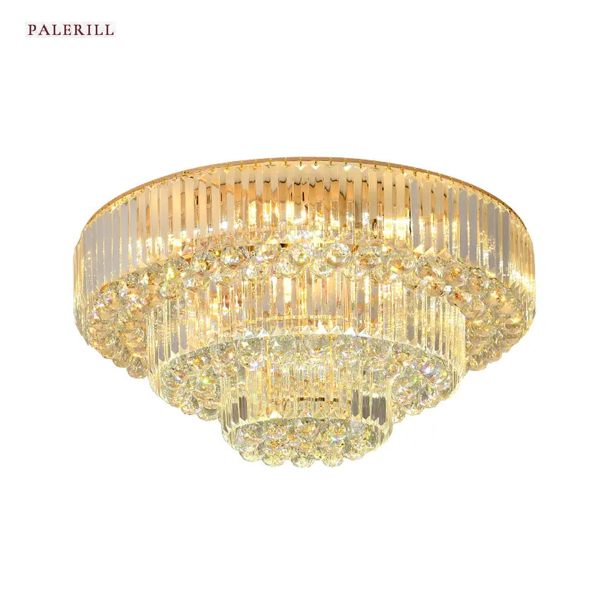AM0505 — Grand Round Crystal Ceiling Light for Living Rooms