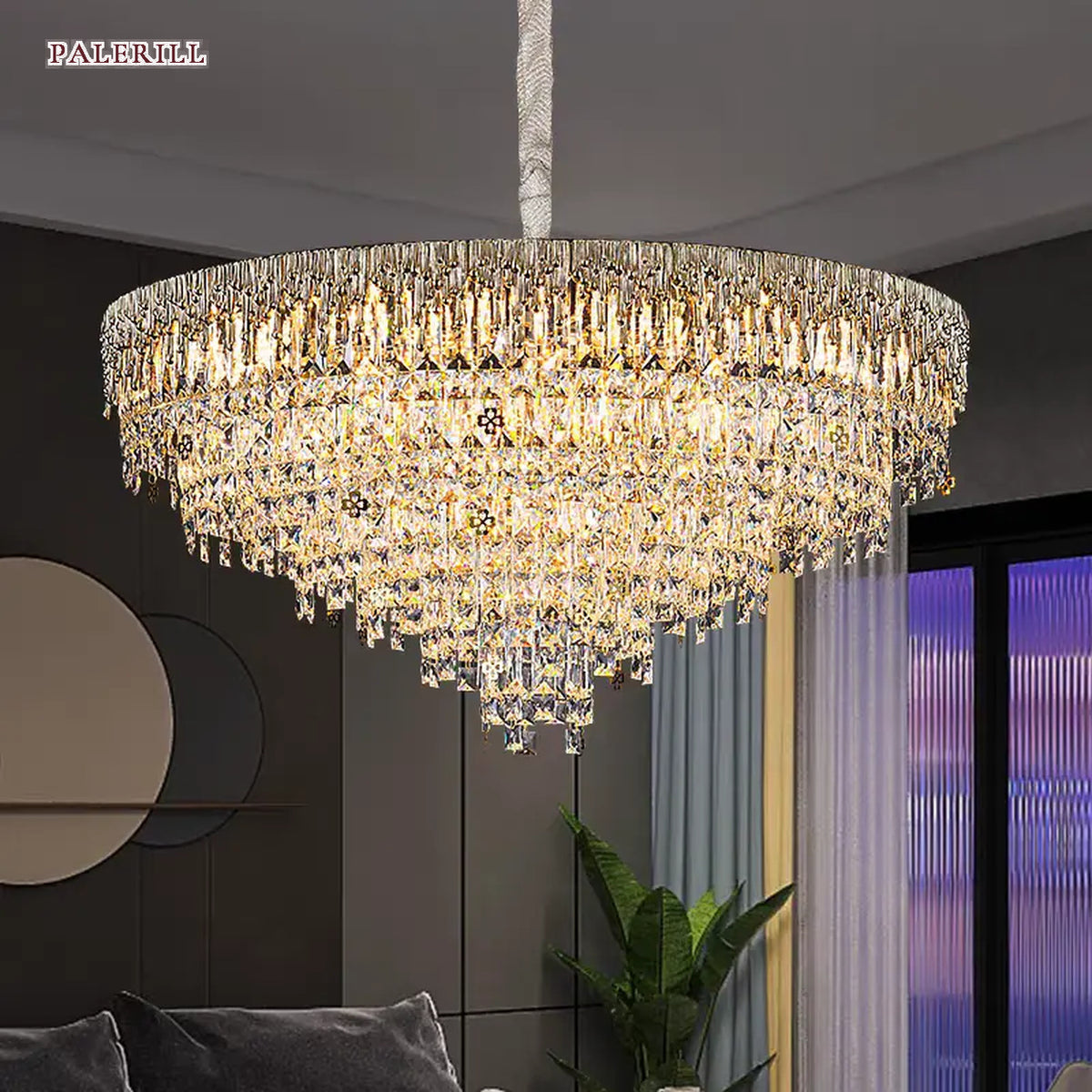 AM0670 — Modern Luxury Crystal Chandelier for Living Rooms