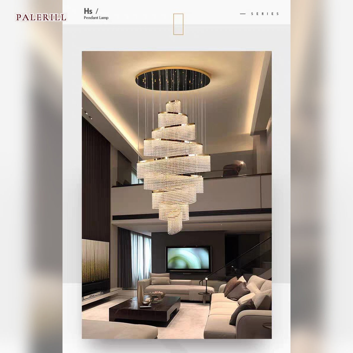 AM0639 — Postmodern Chandelier for Stairwells