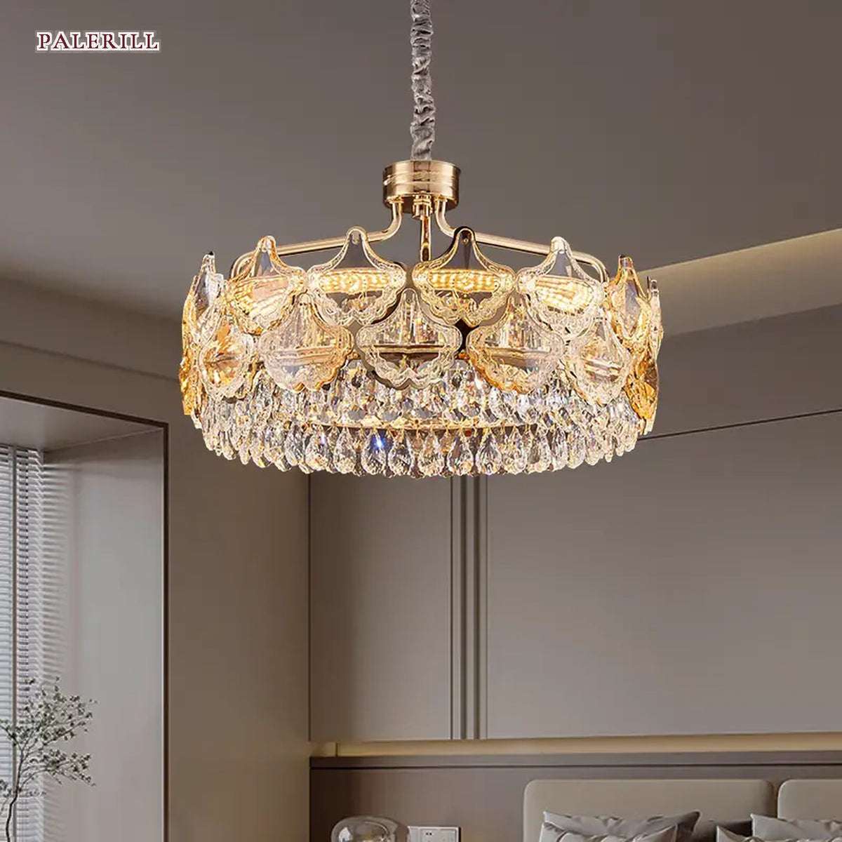 AM0612 — Light Luxury Crystal Chandelier for Living Rooms