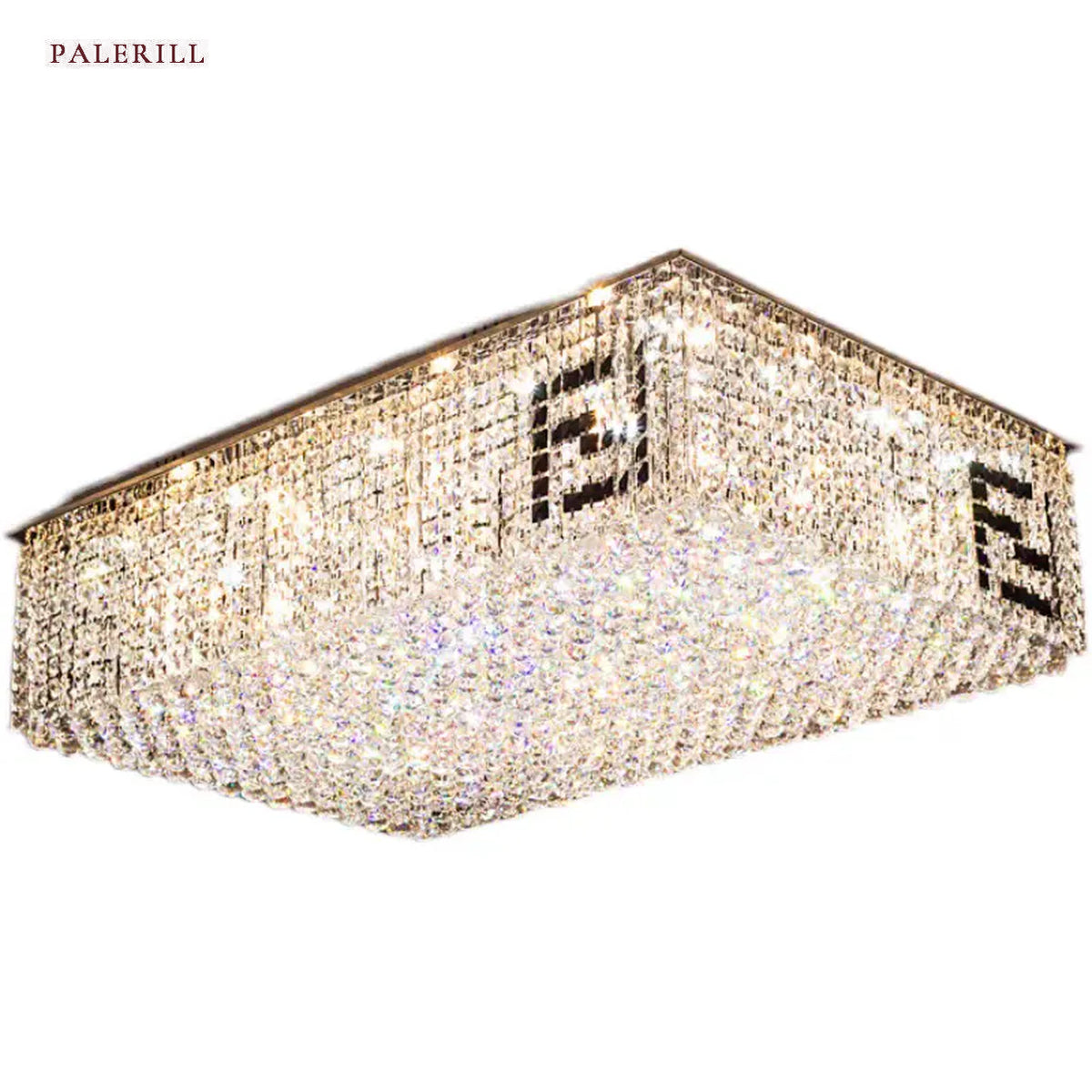 AM0704 — Modern Luxury Square Crystal Ceiling Light for Living Rooms