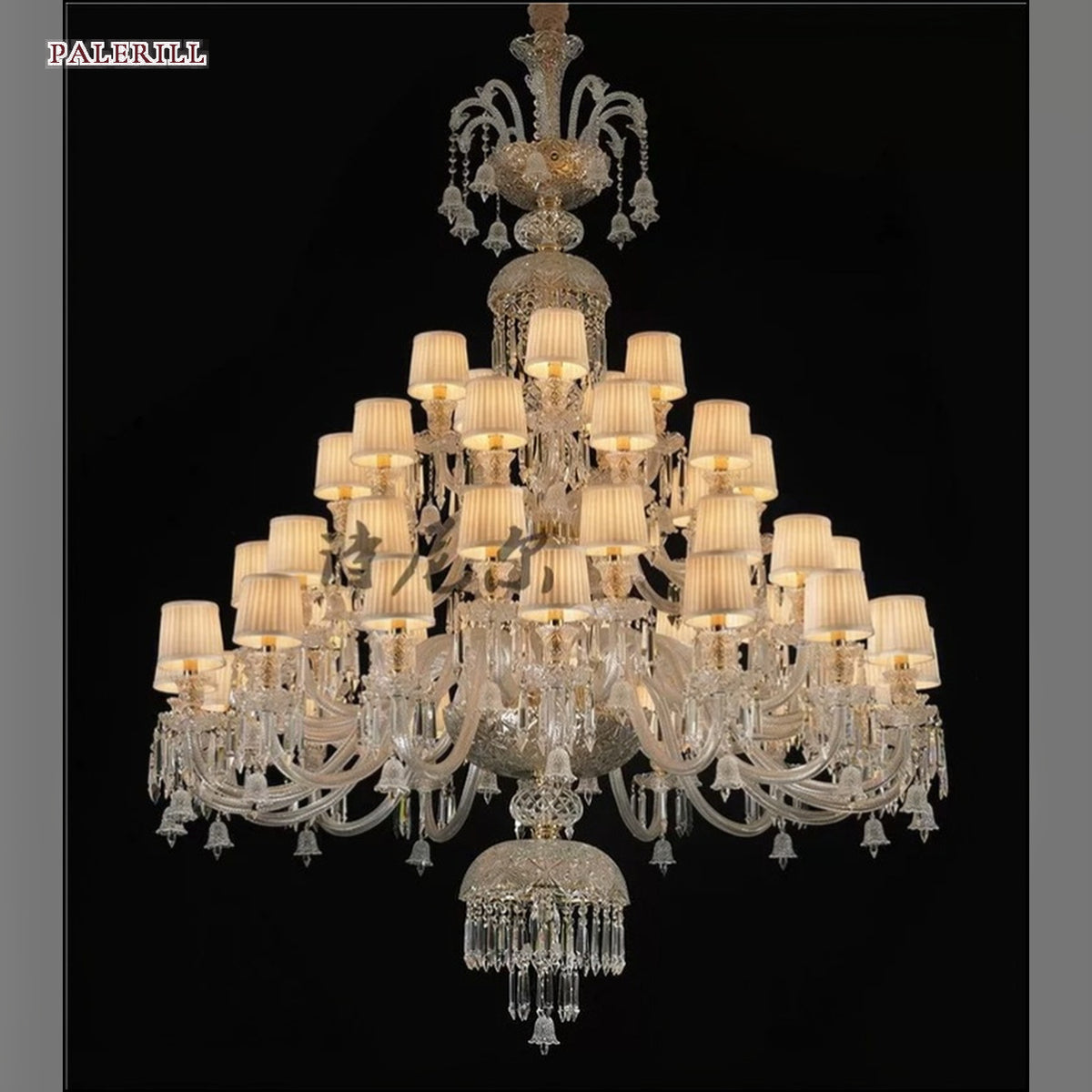 AM0733 — European Candle Stairwell Crystal Chandelier for Studies