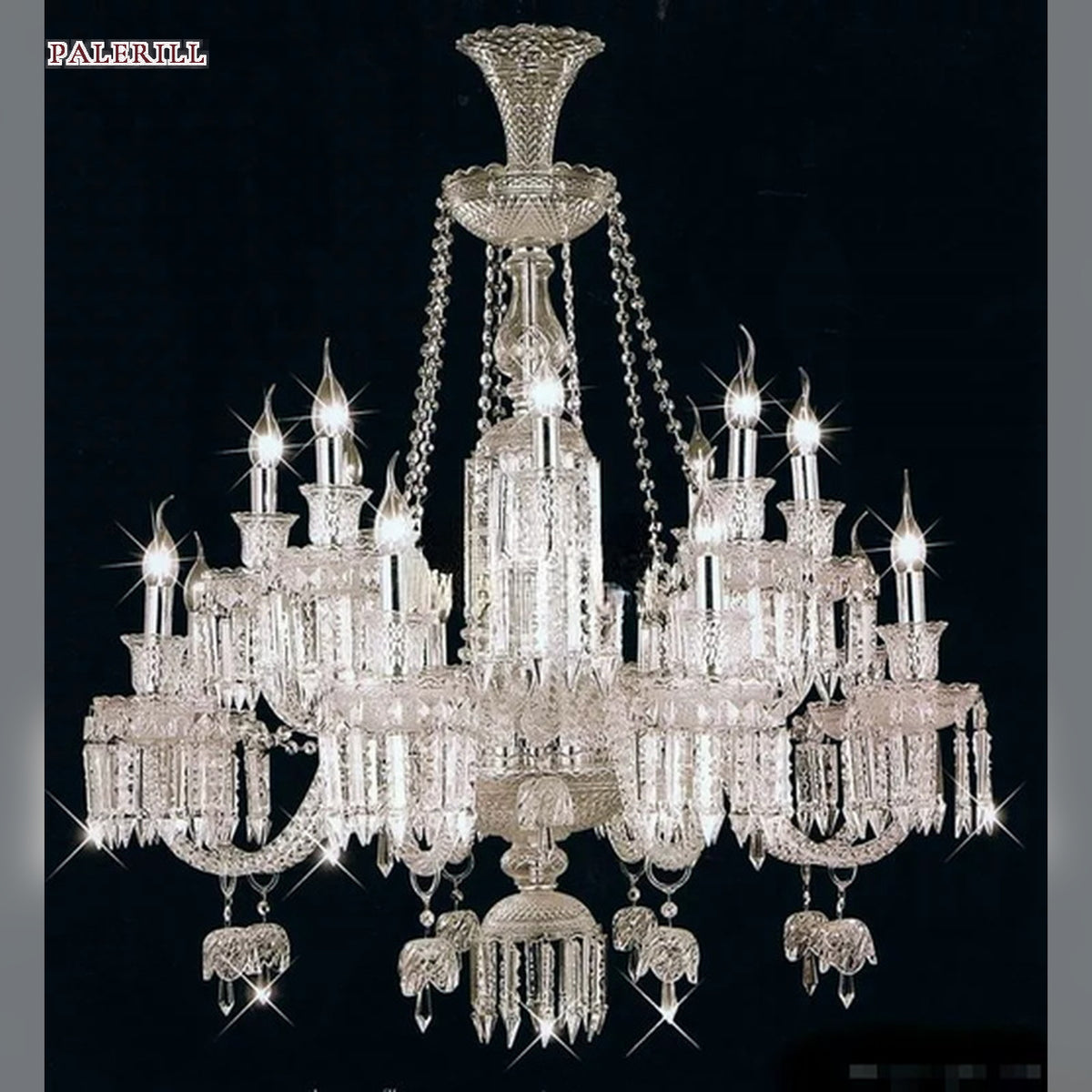 AM0784 — European Candle Duplex Metal Chandelier for Living Rooms & Dining Rooms
