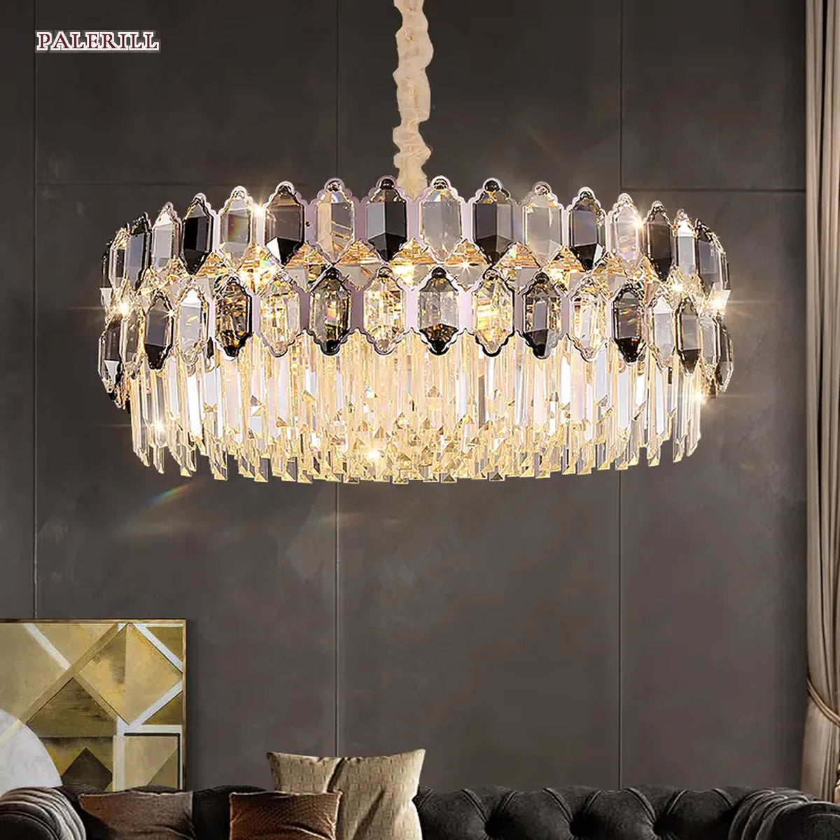 AM0575 — Light Luxury Crystal Chandelier for Living Rooms