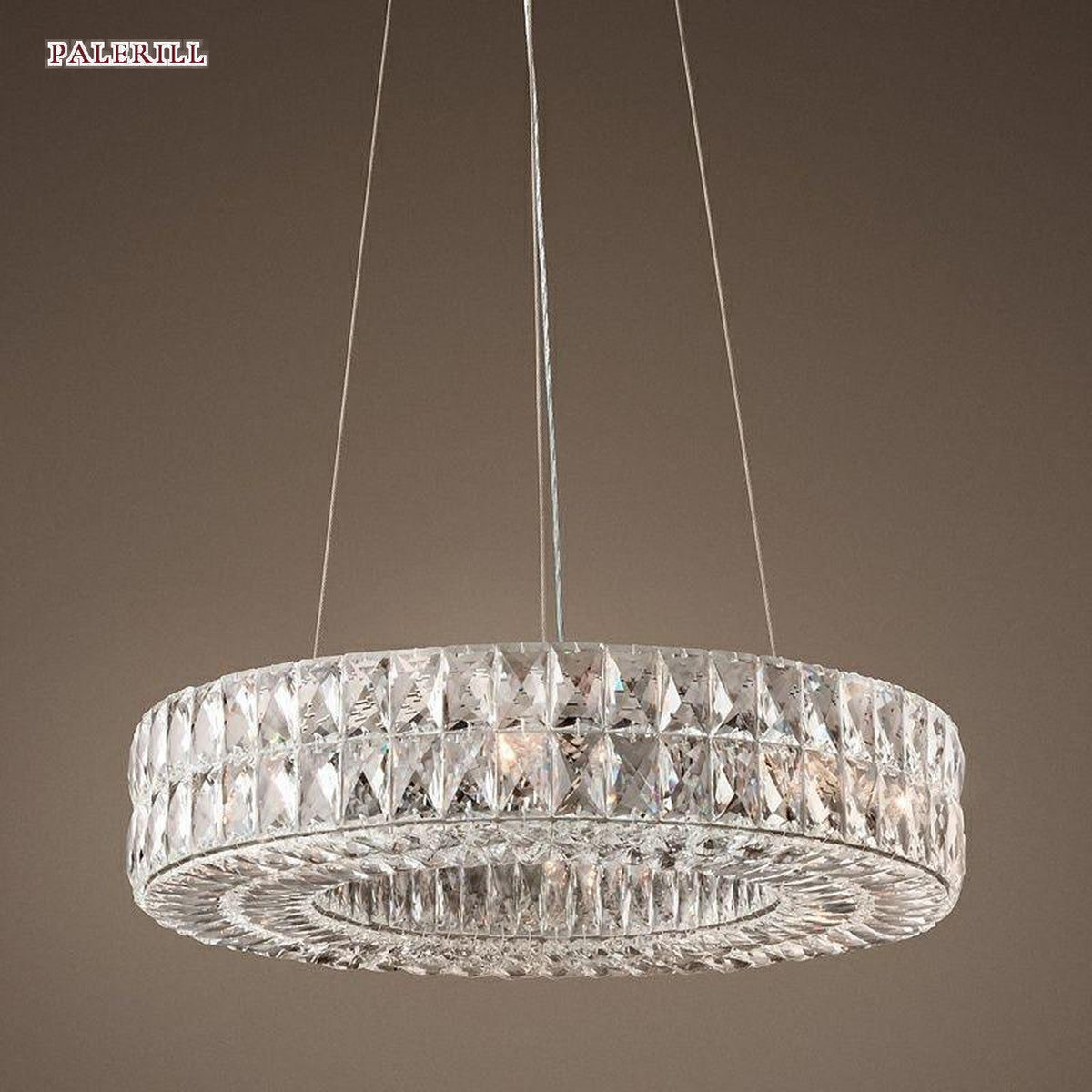 AM0570 — Postmodern Round Crystal Chandelier for Living Rooms