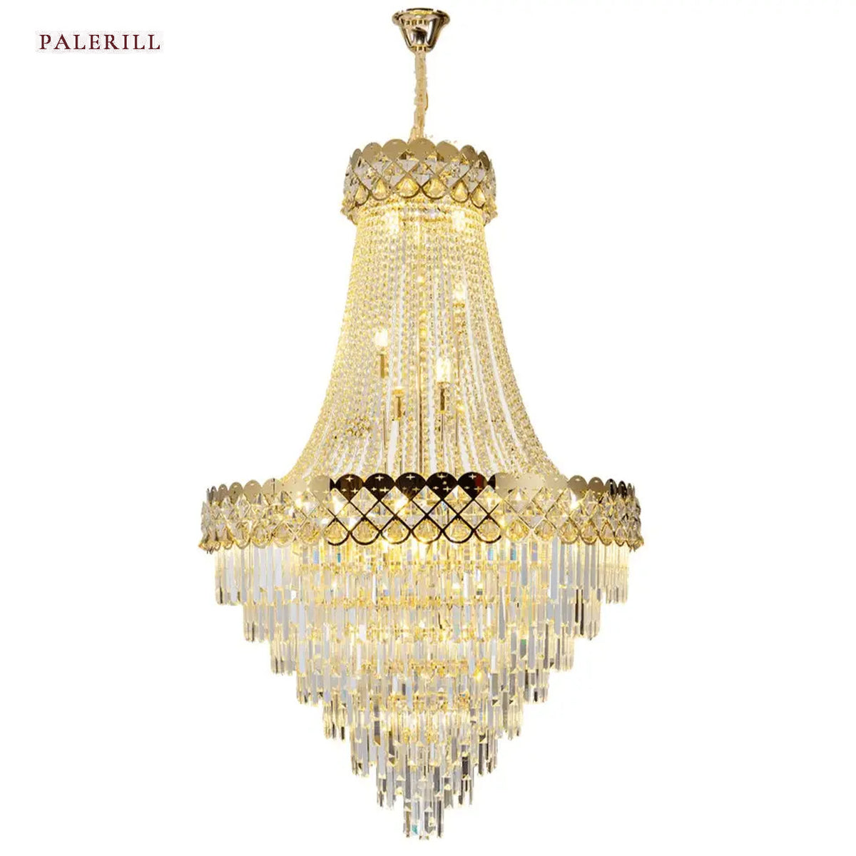 AM0626 — Light Luxury Spiral Staircase Crystal Chandelier for Living Rooms