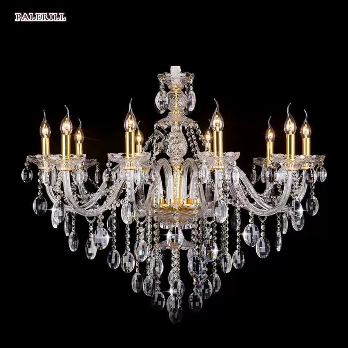AM0830 — European Grand Hall Crystal Stainless Steel Chandelier for Loft Spaces & Duplex Spaces