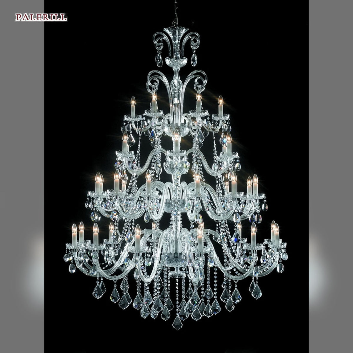 AM0848 — French Stairwell Duplex Glass Chandelier for Living Rooms