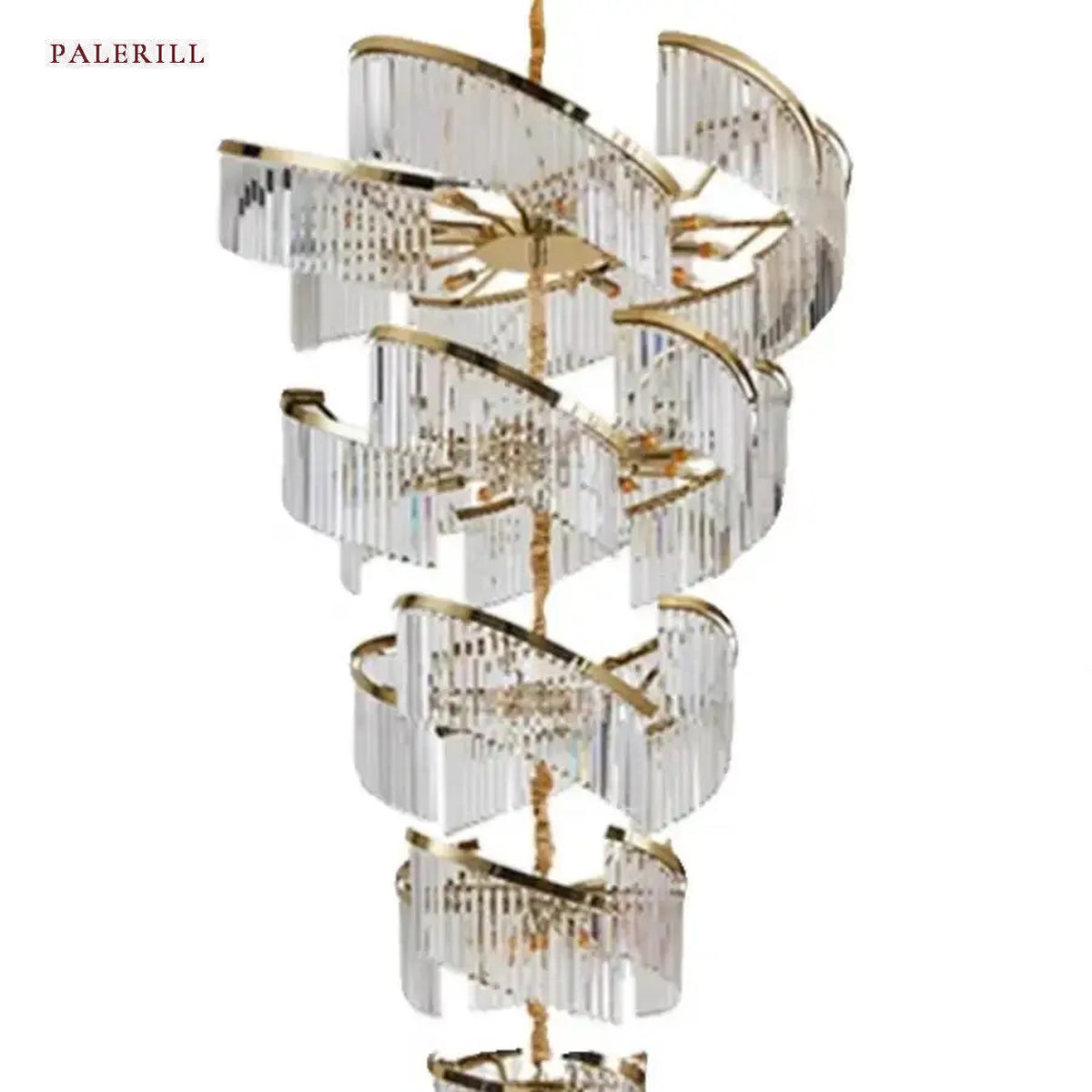 AM0703 — Modern Luxury Stairwell Crystal Chandelier for Living Rooms