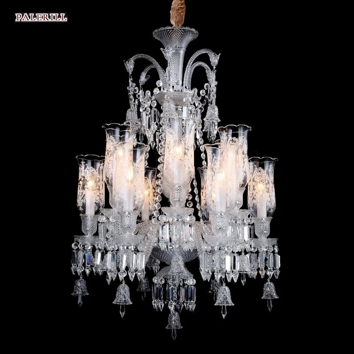 AM0717 — European Candle Grand Hall Crystal Chandelier for Living Rooms & Dining Rooms