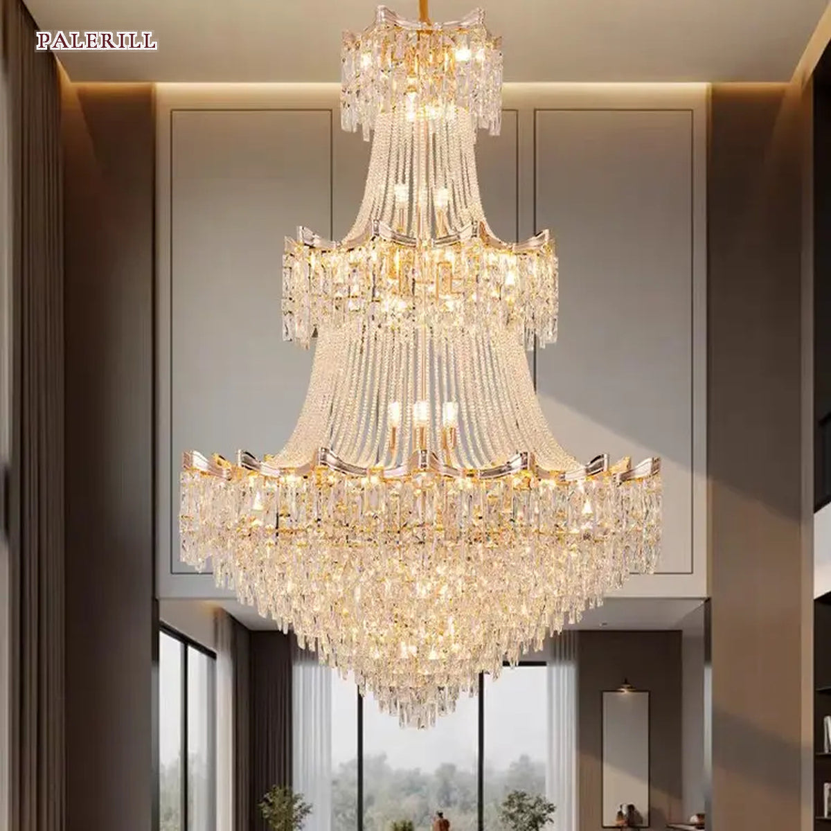 AM0475 — Light Luxury Crystal Chandelier for Living Rooms
