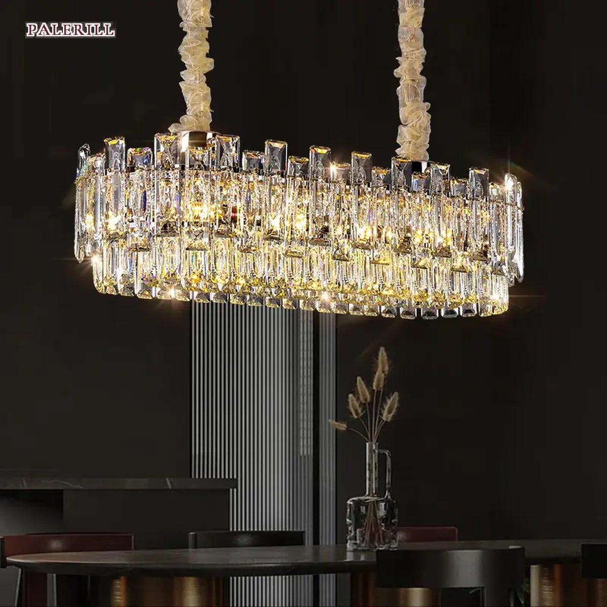 AM0650 — Light Luxury K9 Crystal Chandelier for Living & Dining Rooms