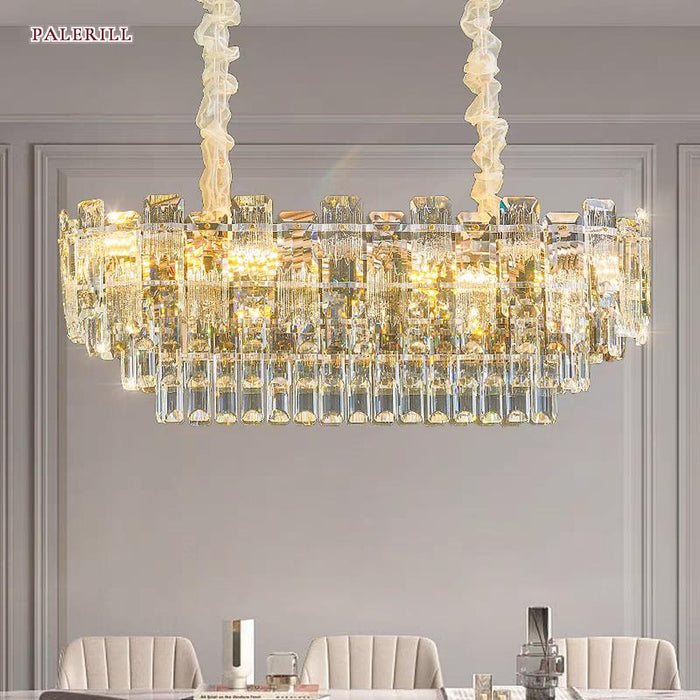 Modern Minimalist Crystal Ceiling Light for Living Rooms — AM0615