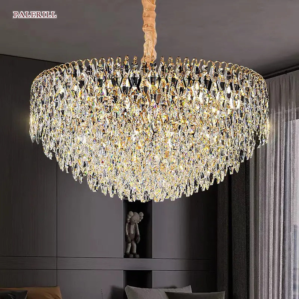 AM0523 — Light Luxury K9 Crystal Chandelier for Living Rooms