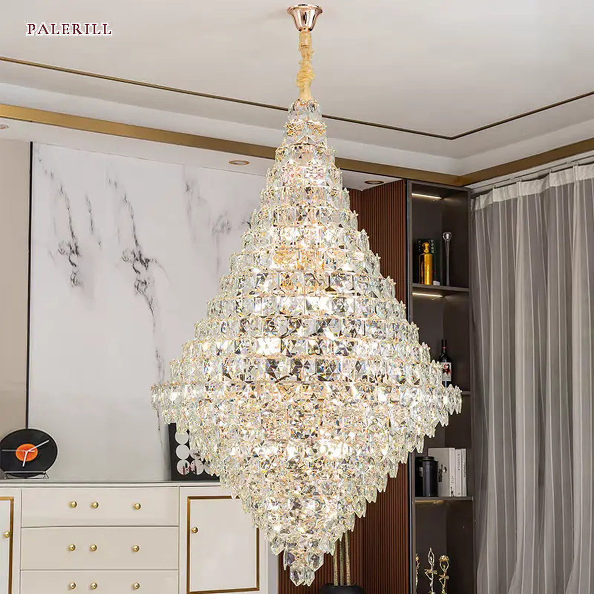 AM0607 — Light Luxury Crystal Chandelier for Living Rooms