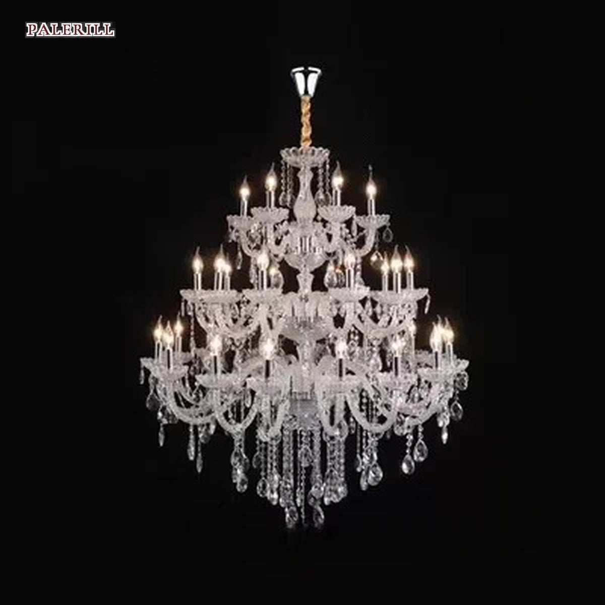 AM0839 — European Duplex Crystal Stainless Steel Chandelier for Living Rooms & Dining Rooms