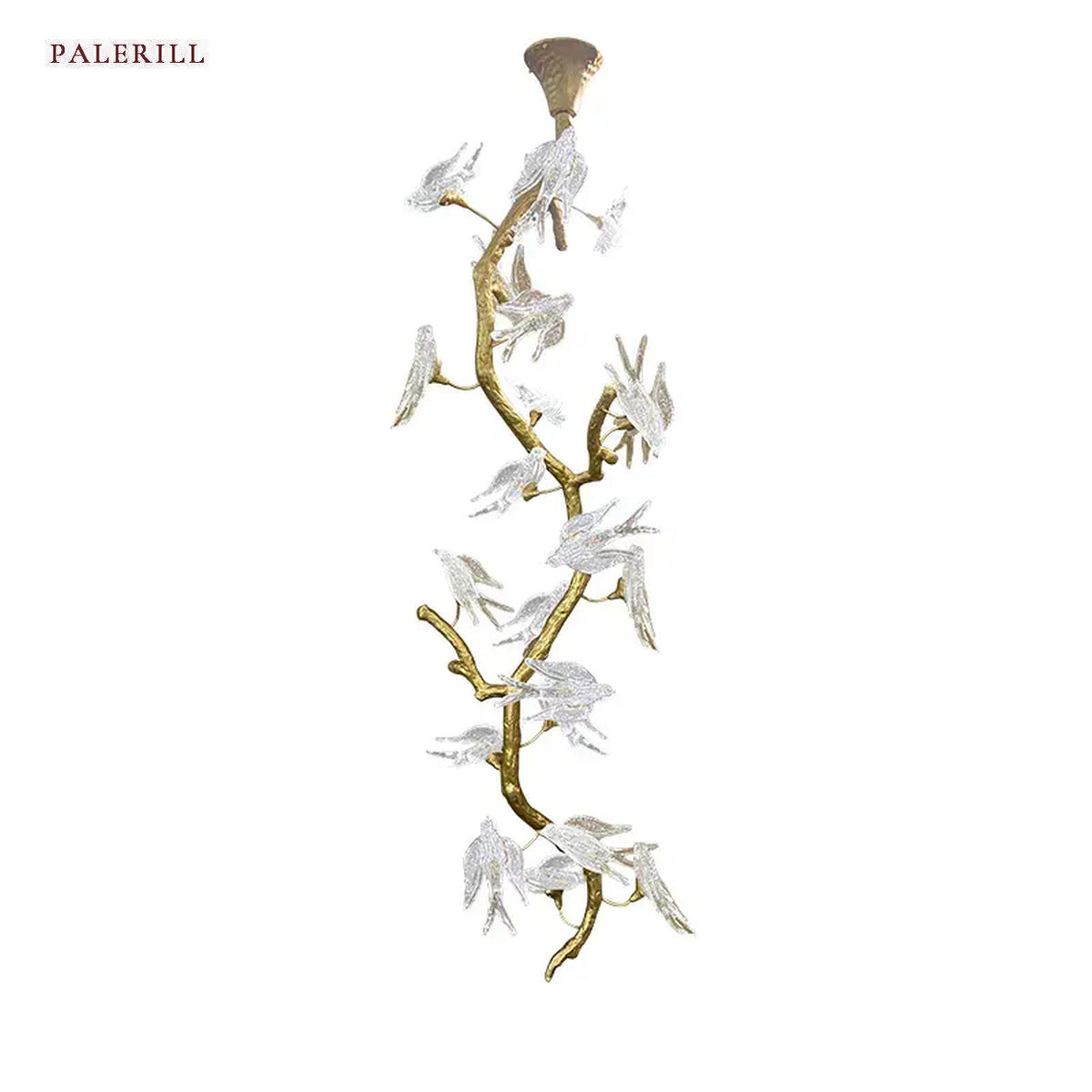 AM0594 — Light Luxury Stairwell Crystal Chandelier for Living Rooms