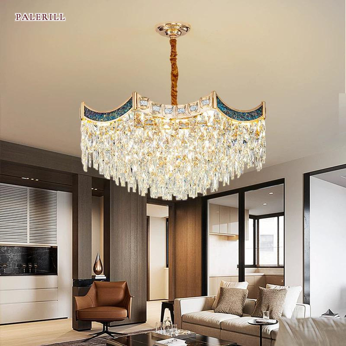 AM0546 — Modern Luxury Crystal Chandelier for Living Rooms