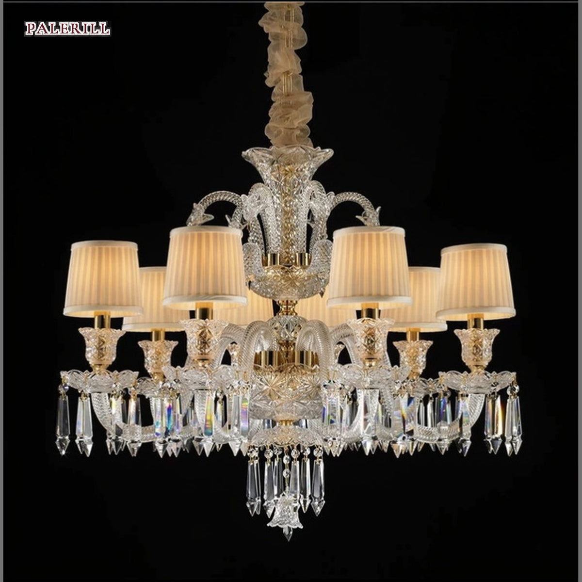 AM0858 — European Candle Crystal Chandelier for Living Rooms & Dining Rooms