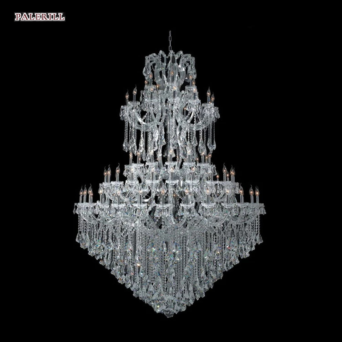 AM0808 — European Candle Crystal Chandelier for Loft Spaces & Duplex Spaces