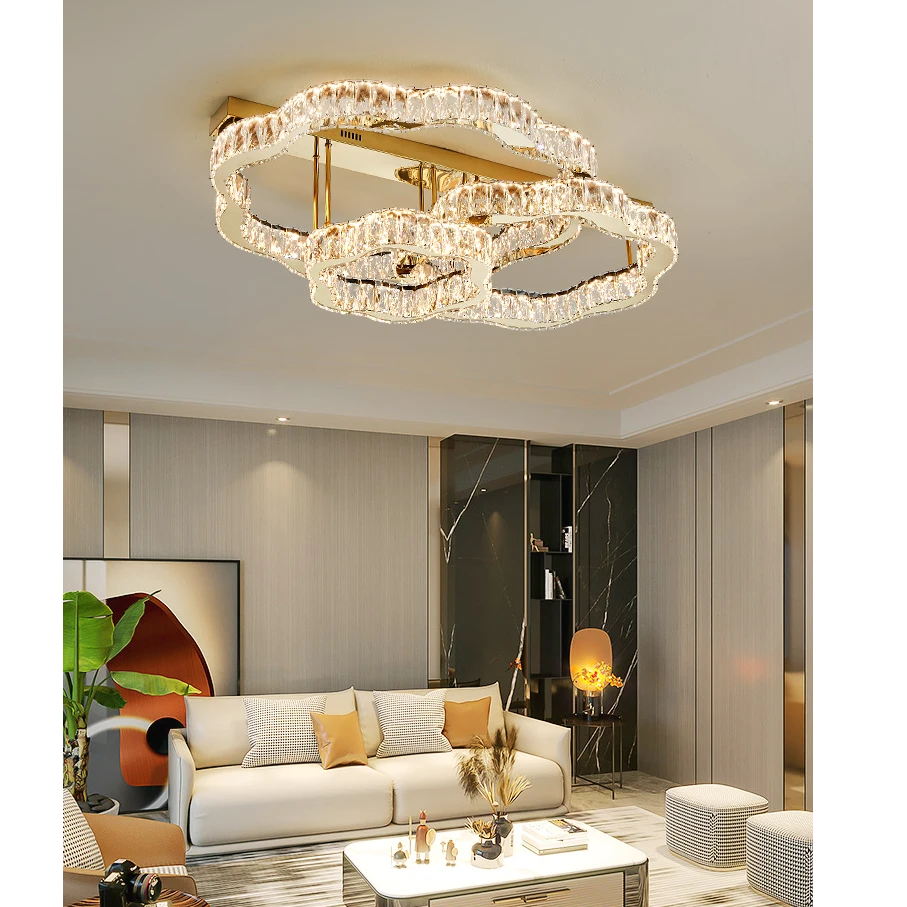 AM0107 · French Flush Mount Diamond Ceiling Light for Bedrooms · 6 Configurations — AM0107, view 3