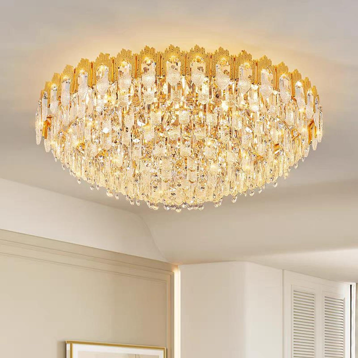 AM0676 — Light Luxury Crystal Ceiling Light for Living Rooms