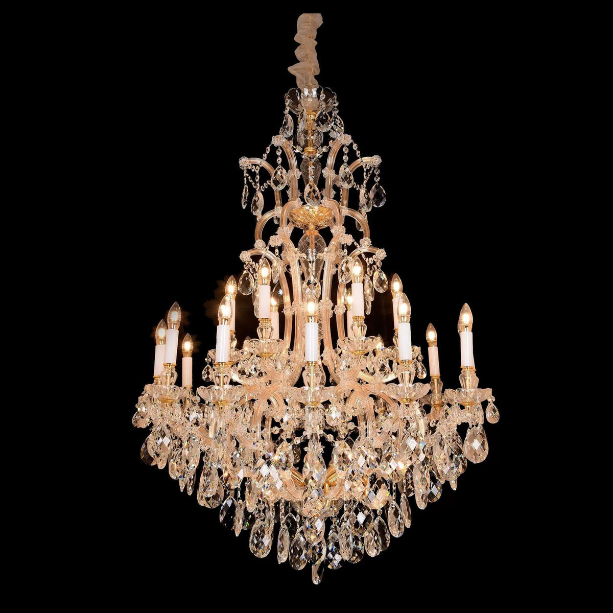 AM0809 — European Grand Hall Crystal Chandelier for Duplex Spaces & Stairwells