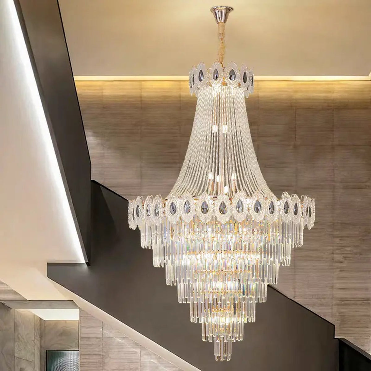 AM0684 — Light Luxury Crystal Chandelier for Living Rooms