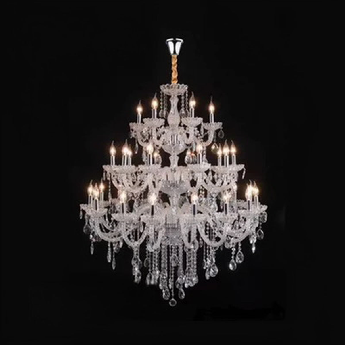 AM0839 — European Duplex Crystal Stainless Steel Chandelier for Living Rooms & Dining Rooms