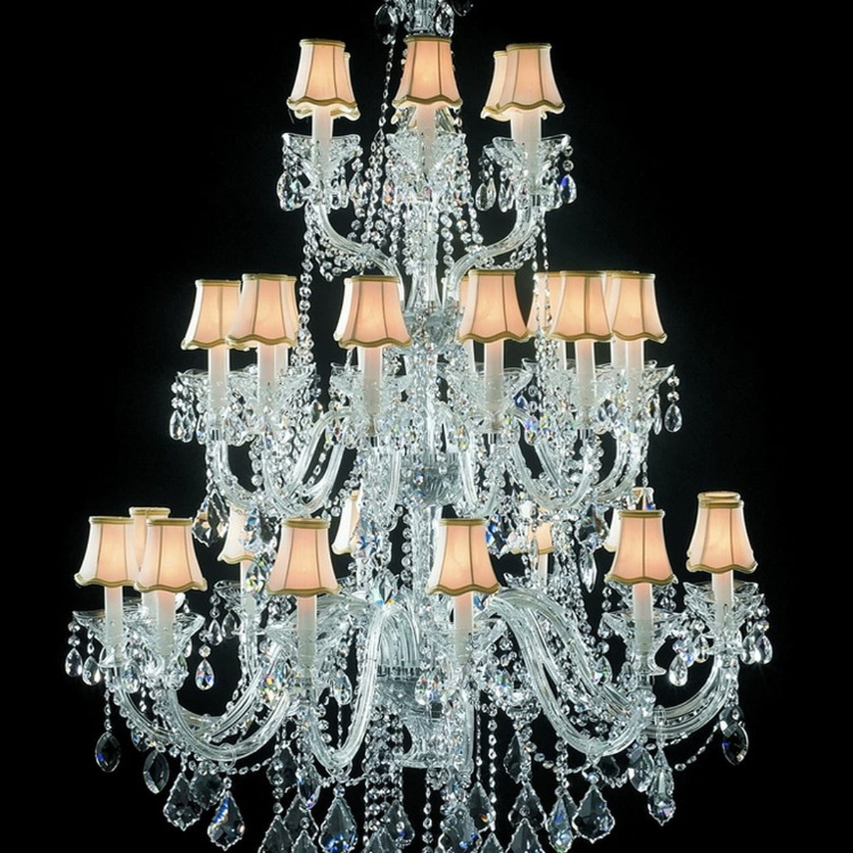 AM0848 — French Stairwell Duplex Glass Chandelier for Living Rooms