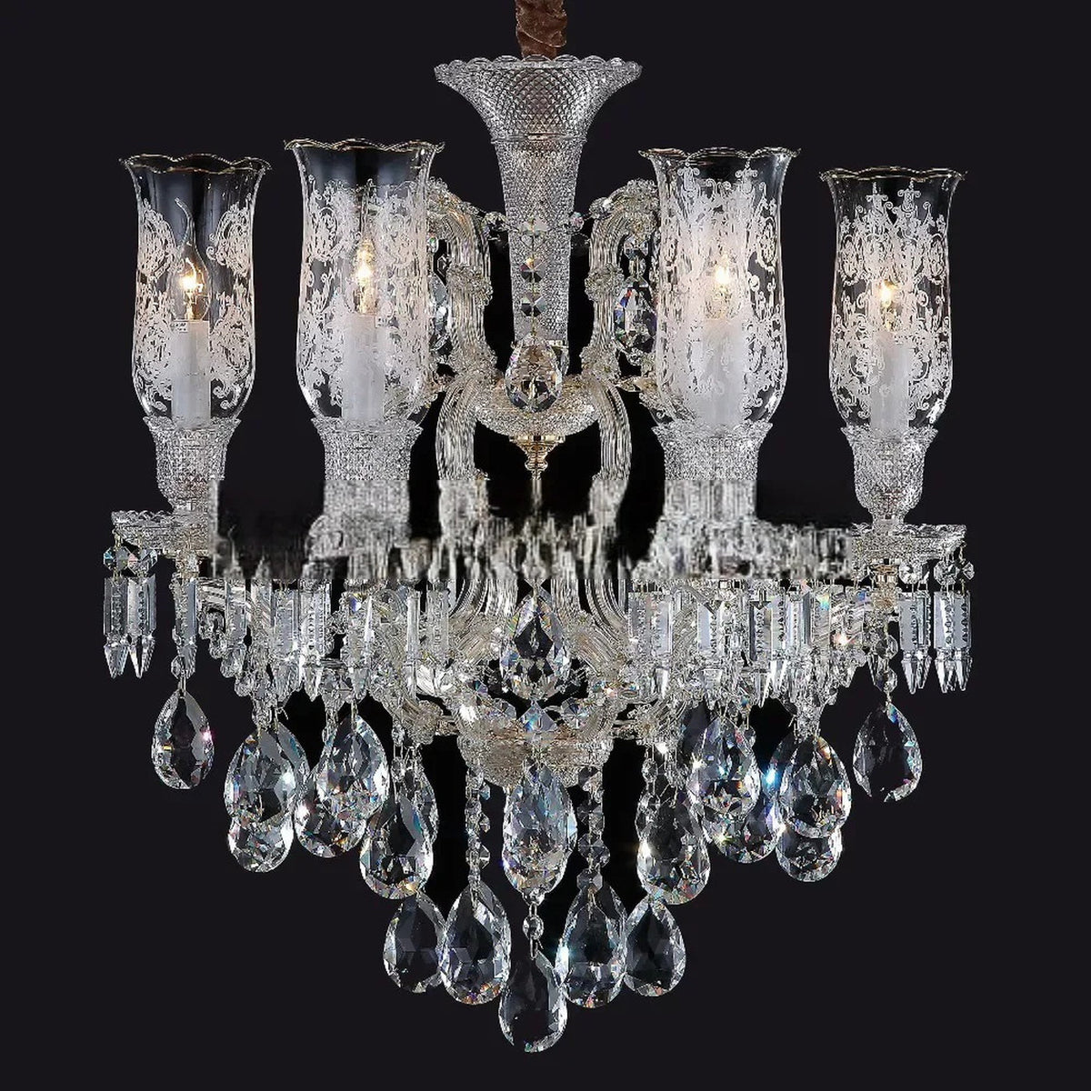 AM0746 — European Candle Crystal Chandelier for Living Rooms & Dining Rooms