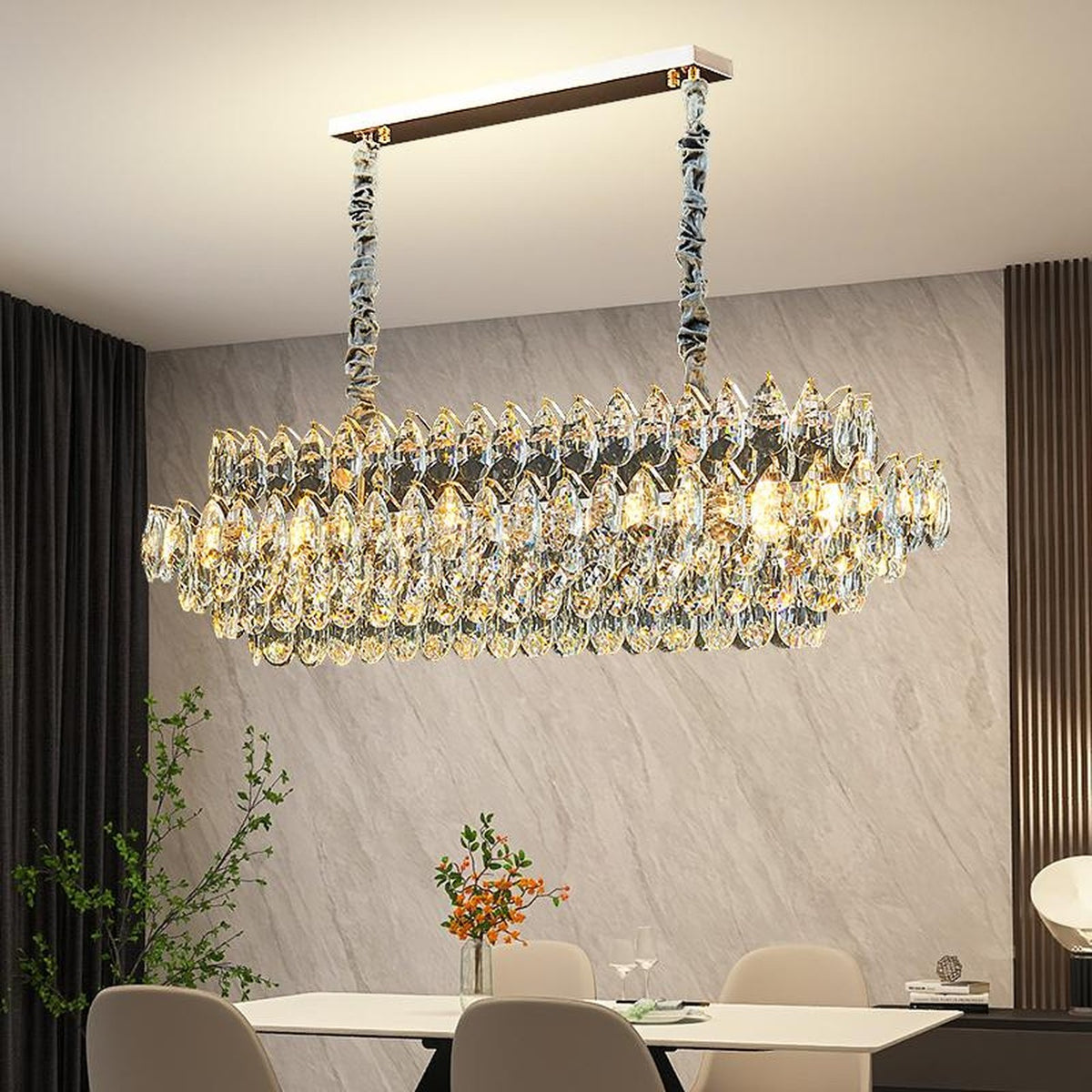 AM0492 — Light Luxury Crystal Chandelier for Living Rooms