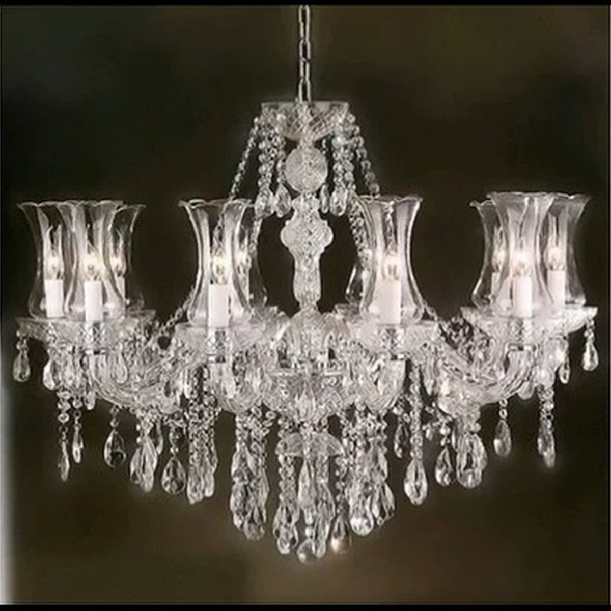 AM0715 — Modern Minimalist Grand Hall Crystal Chandelier for Offices