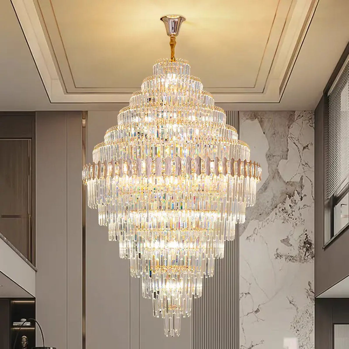 AM0682 — Postmodern Stairwell Chandelier for Living Rooms