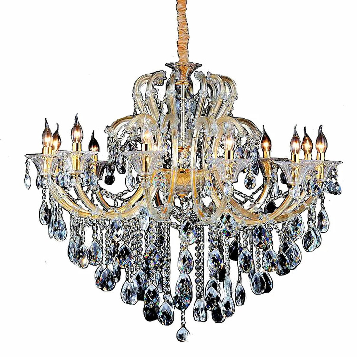 AM0823 — European Stairwell Duplex Crystal Chandelier for Retail Spaces & Gym Spaces