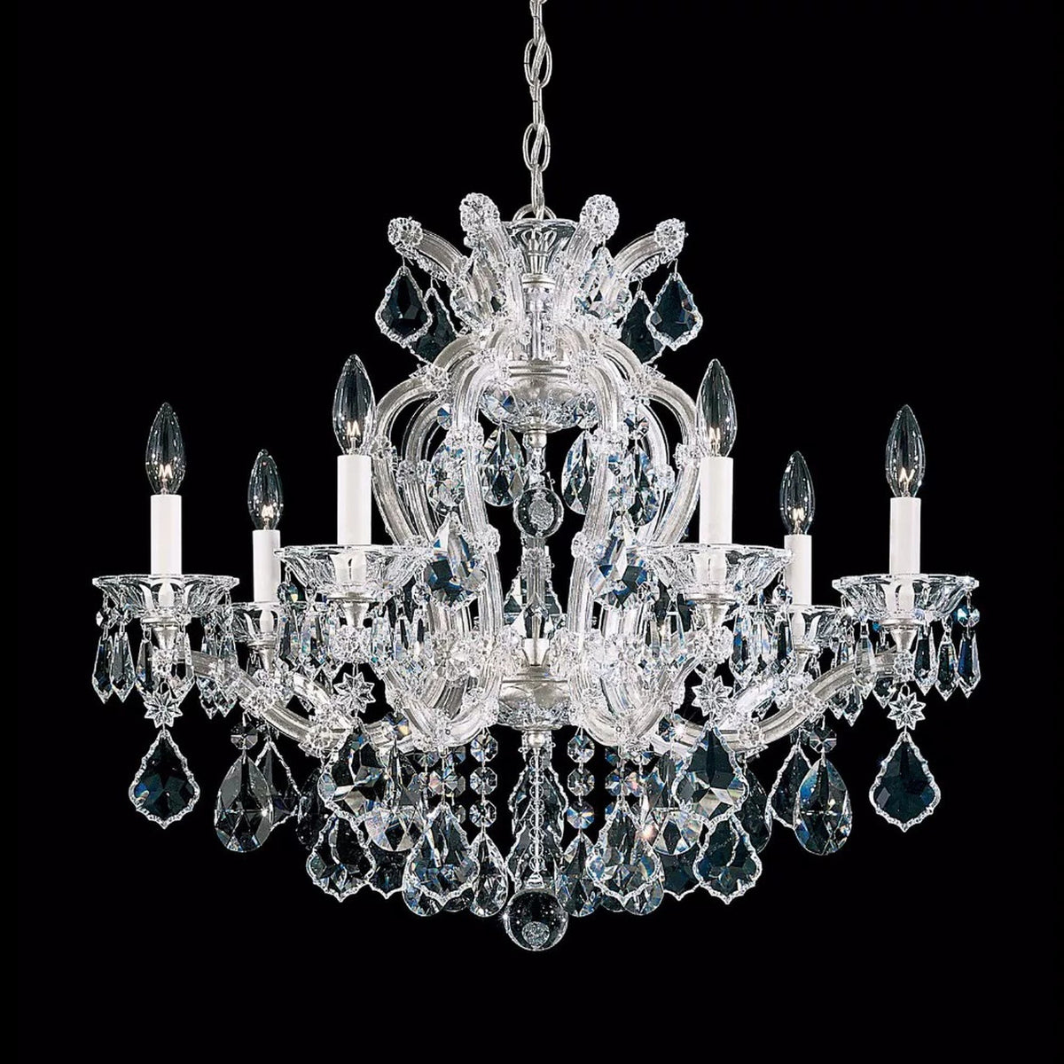 AM0808 — European Candle Crystal Chandelier for Loft Spaces & Duplex Spaces