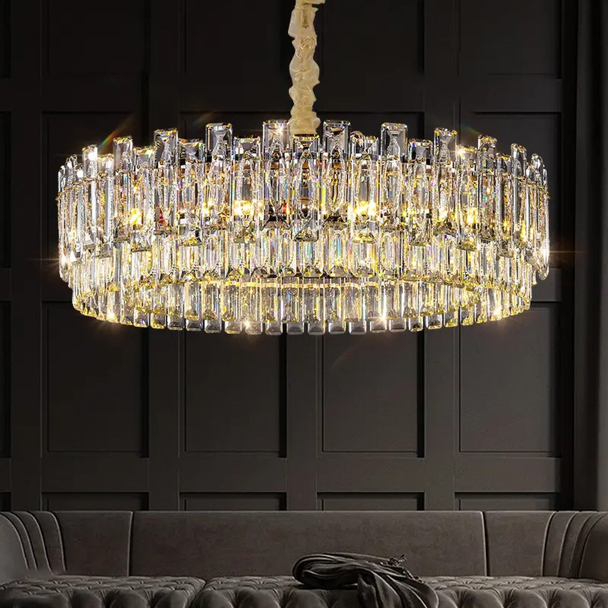 AM0650 — Light Luxury K9 Crystal Chandelier for Living & Dining Rooms
