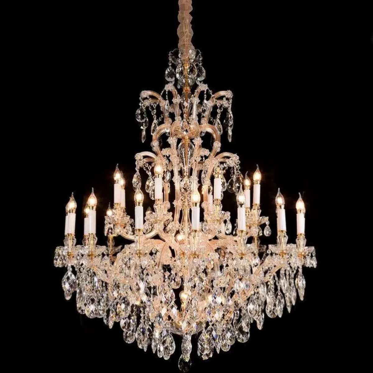 AM0810 — European Stairwell Crystal Chandelier for Loft Spaces & Duplex Spaces