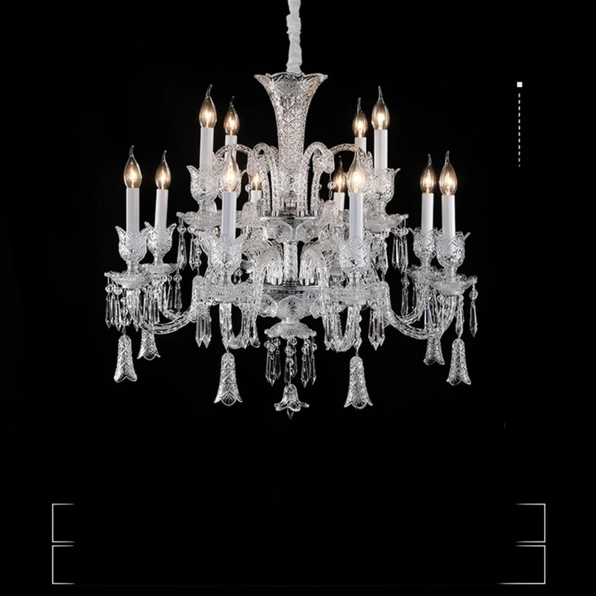 AM0864 — European Duplex Crystal Stainless Steel Chandelier for Living Rooms & Dining Rooms