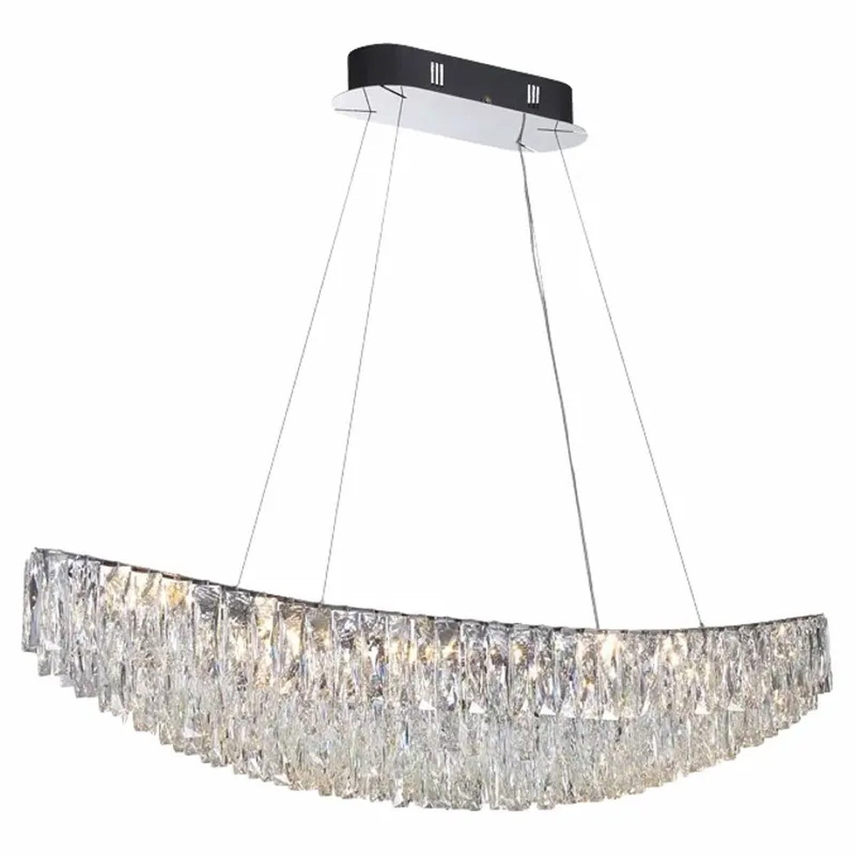 AM0503 — Light Luxury Linear Crystal Chandelier for Dining Rooms