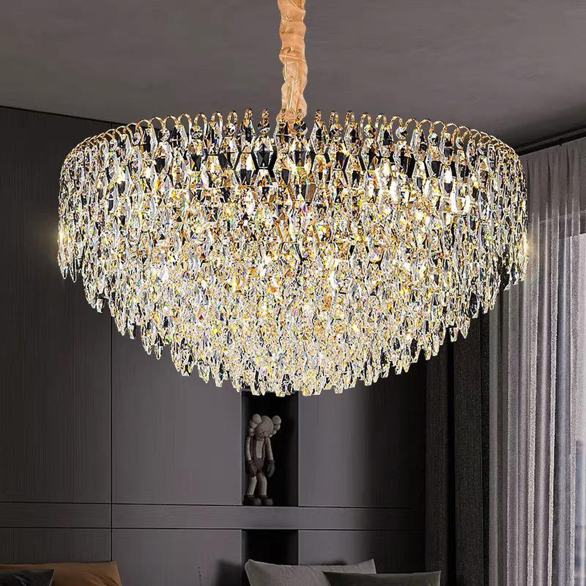 AM0523 — Light Luxury K9 Crystal Chandelier for Living Rooms