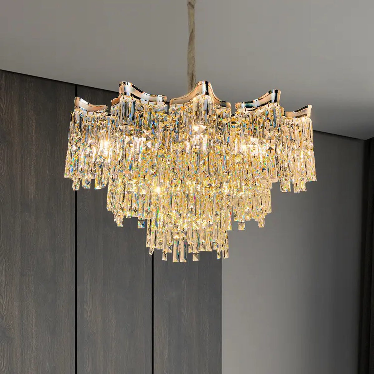 AM0640 — Light Luxury Crystal Chandelier for Living Rooms