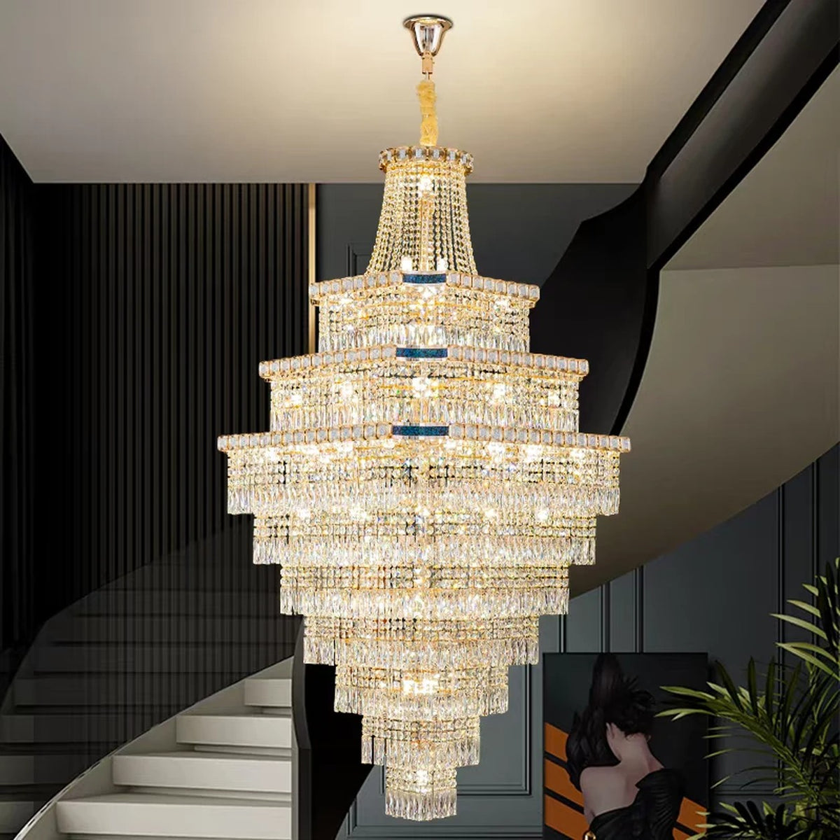 AM0499 — Modern Luxury Crystal Chandelier for Living Rooms