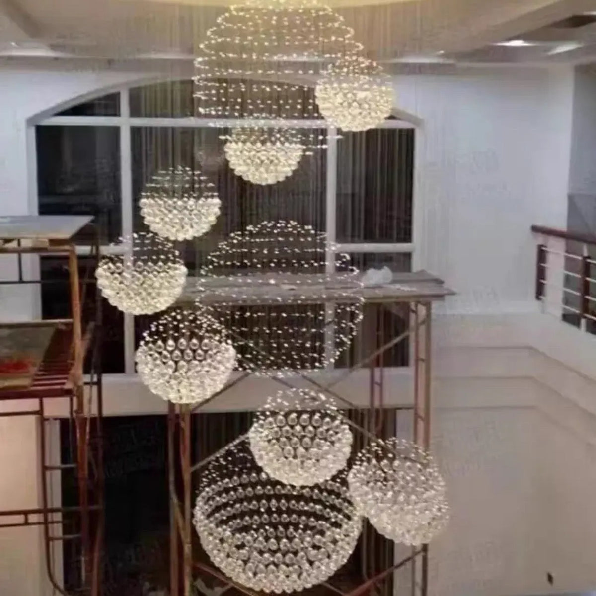 AM0655 — Modern Minimalist Stairwell Chandelier for Living Rooms