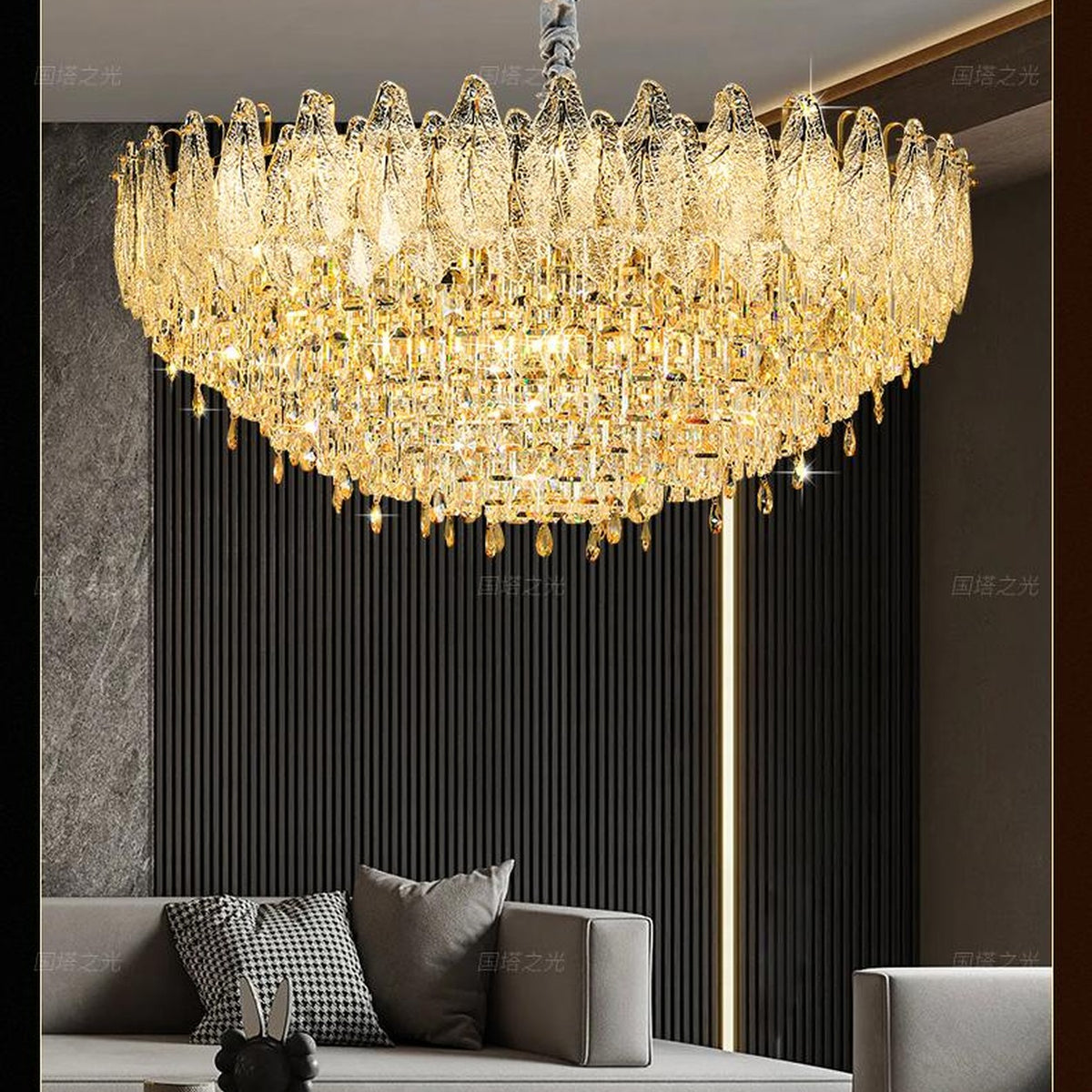 AM0517 — Postmodern Ice Crystal K9 Crystal Chandelier for Living & Dining Rooms